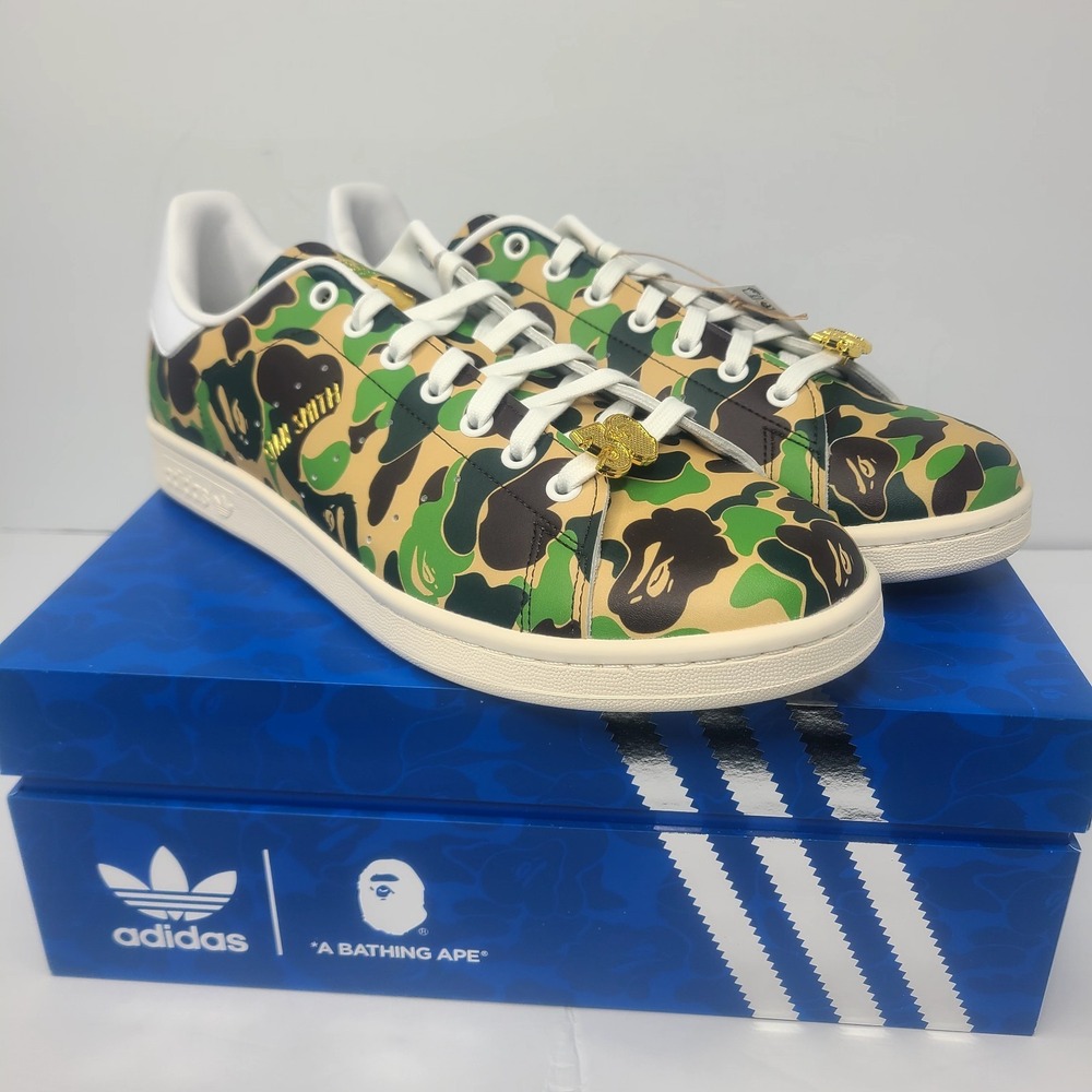 adidas x BAPE Stan Smith  ABC Camo Low Top Men's Sneaker US 11.5